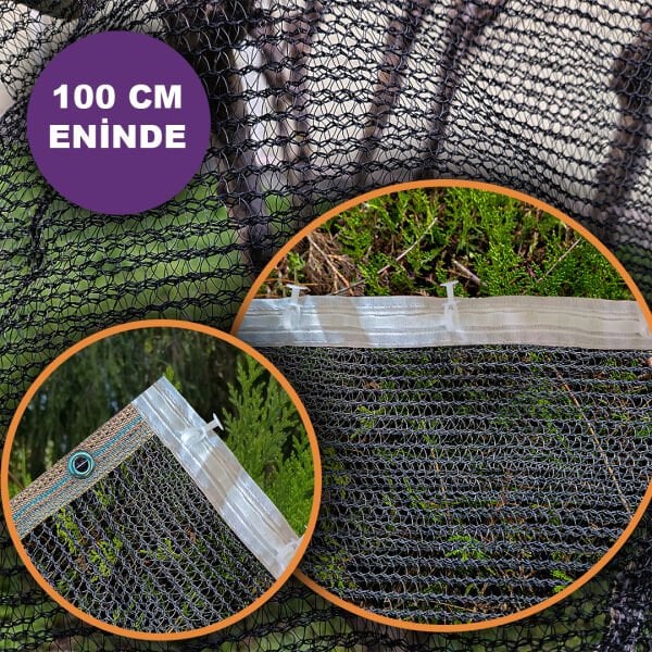 100 CM ENİNDE SİYAH KUŞ FİLESİ BALKON PERDESİ HAZIR KOPÇALI VE KORNİŞ DÜĞMELİ KEDİ KORUMA AĞI DOLU FİLESİ MİSİNA FİLE KUŞ ÖNLEME FİLESİ (UZUNLUK SEÇ)