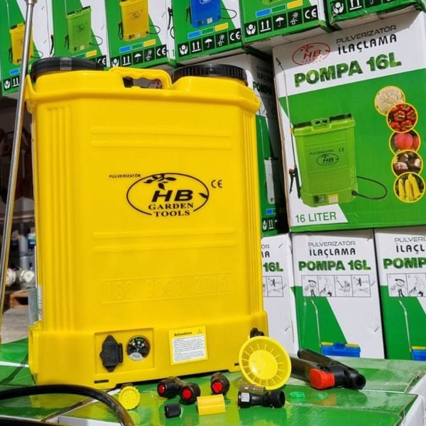 HB 16 Litre ŞARJLI Sırt Pompası KİMYASALA DAYANIKLI PRATİK PULVERİZATÖR SIRT POMPASI