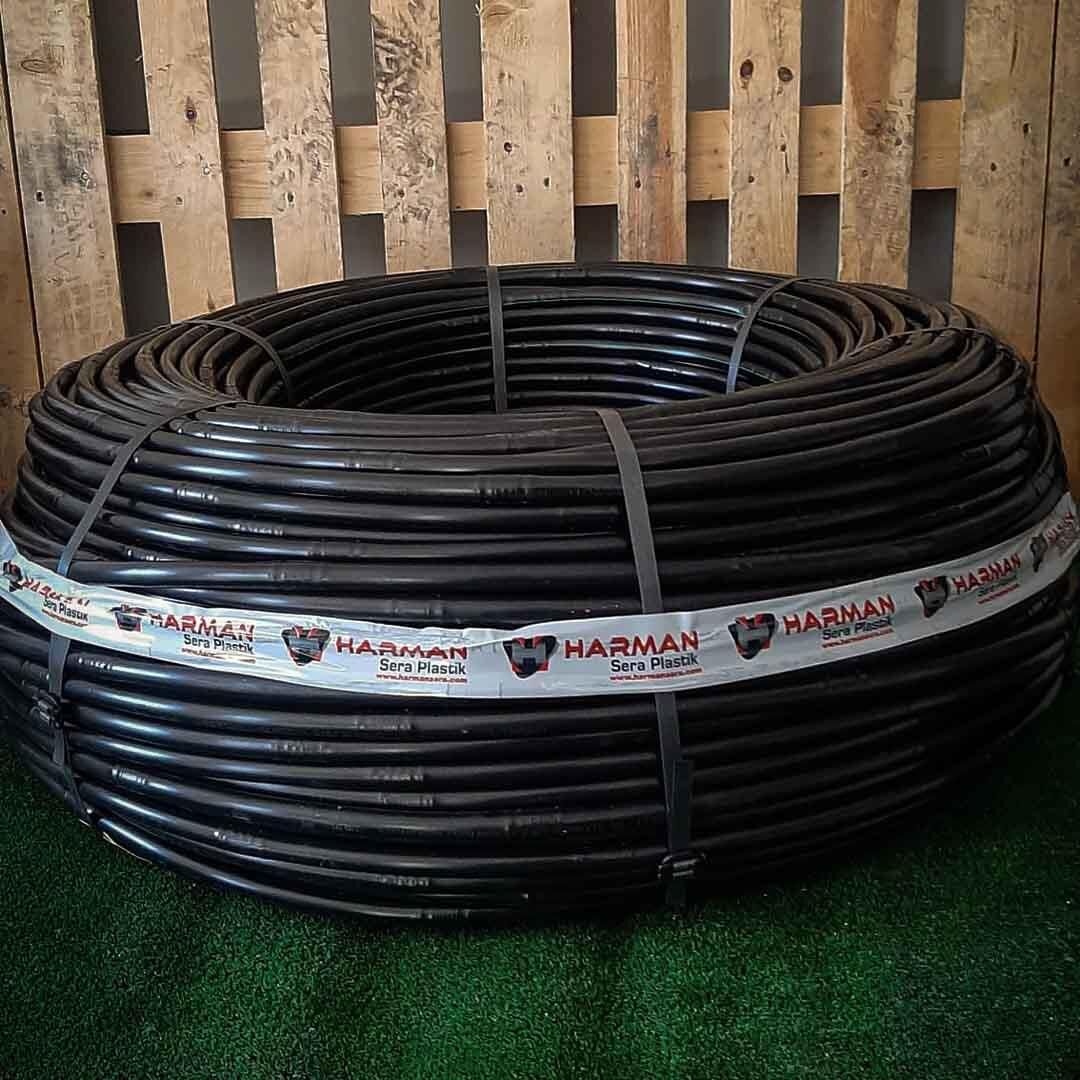 16mm DAMLAMA BORUSU DELİKLİ 400 m 2 LİTRE DAMLAMA BORUSU YUVARLAK DAMLAMA HORTUMU
