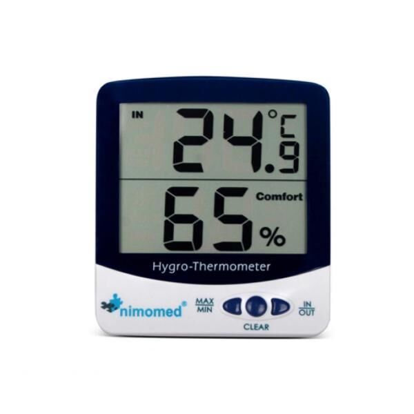 NİMOMED DİJİTAL TERMOMETRE İÇ/DIŞ NEM ÖLÇER PROBLU DERECE SICAKLIK ÖLÇÜM ALETİ