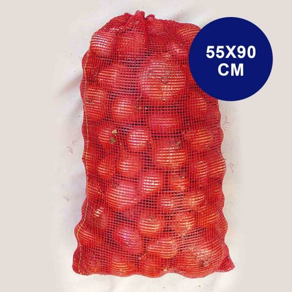 55X90 POLİMER ÇUVAL, PATATES SOĞAN ÇUVALI, KIRMIZI FİLE ÇUVAL (ADET SEÇİNİZ)