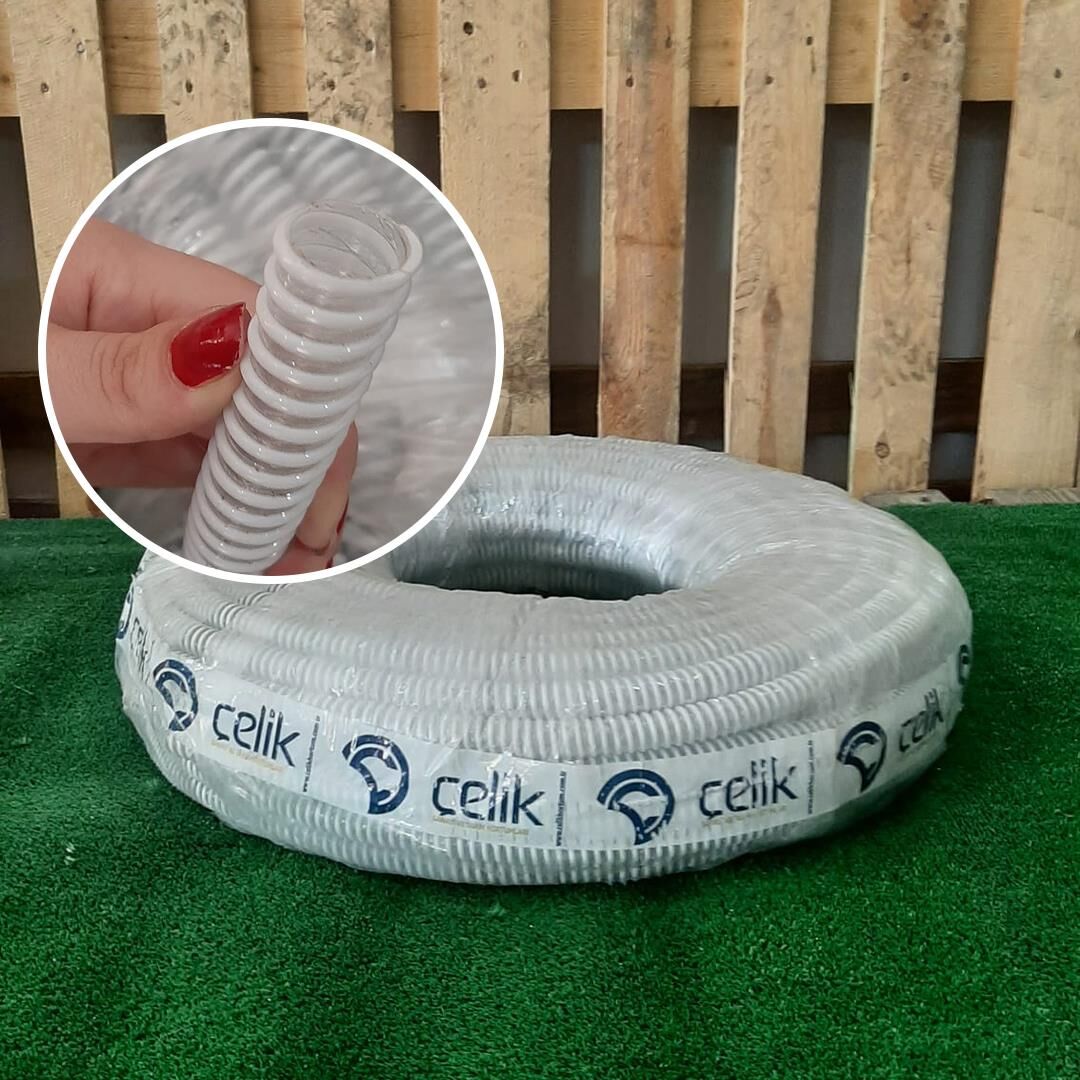 LAVABO SİFON OPAK HORTUM BEYAZ TAHLİYE HORTUMU