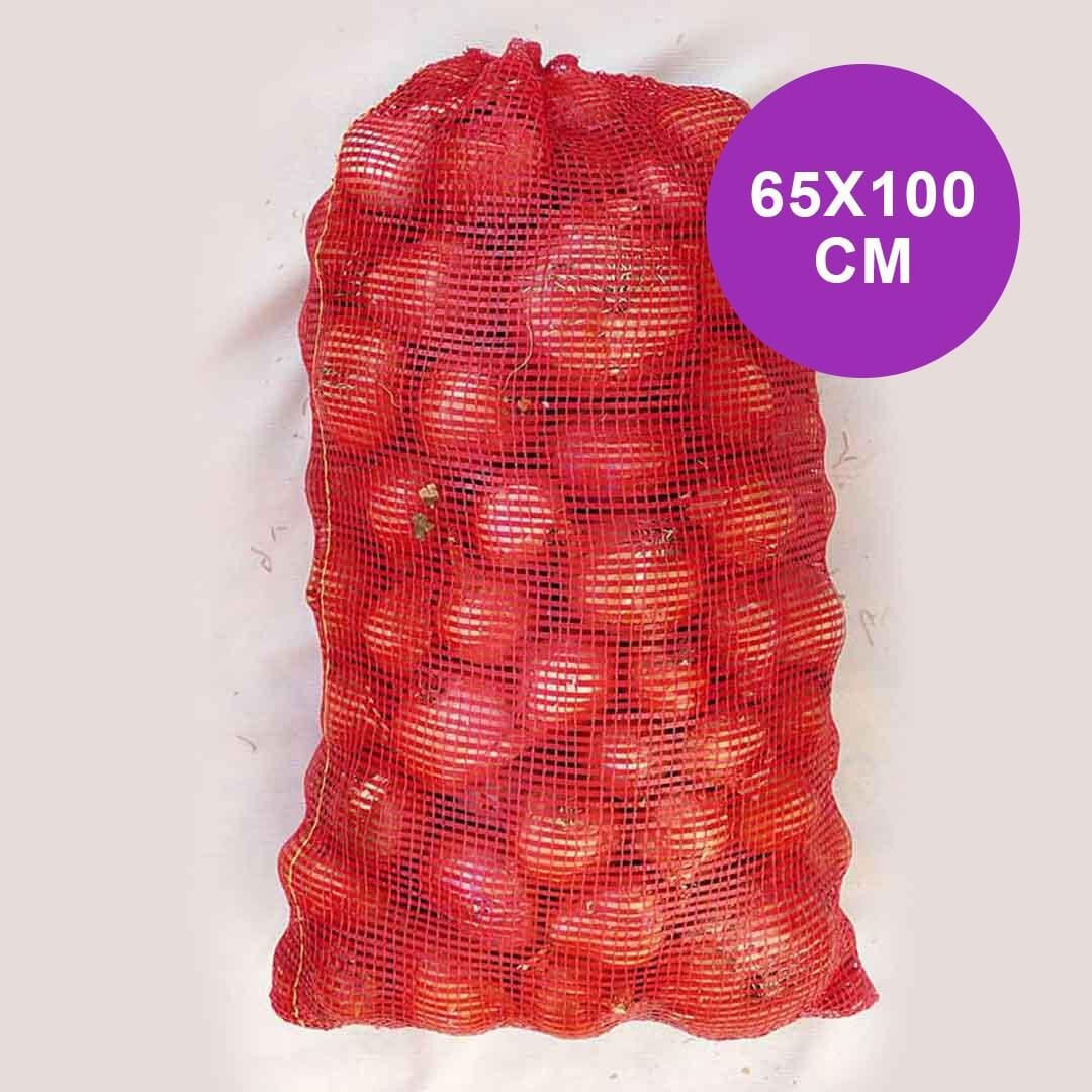 65X100 POLİMER ÇUVAL, PATATES SOĞAN ÇUVALI, KIRMIZI FİLE ÇUVAL (ADET SEÇİNİZ)