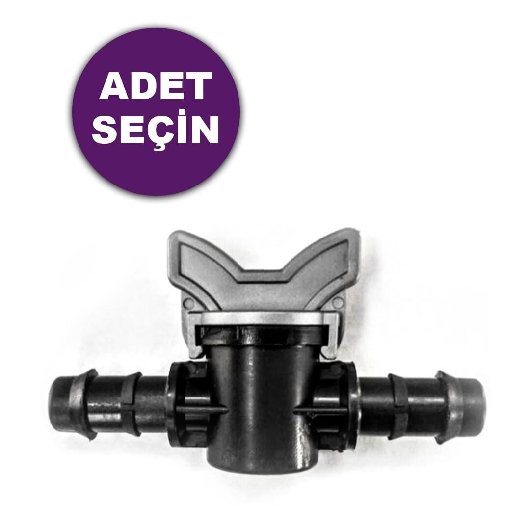 16mm MİNİ VANA GRİ DAMLAMA SULAMA EK PARÇALARI