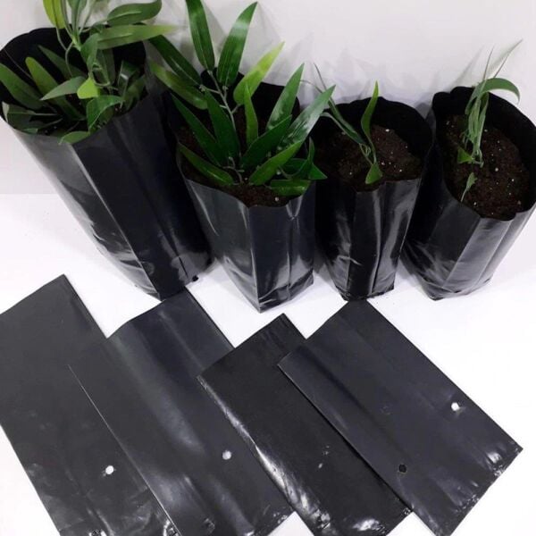 15x30 FİDAN TORBASI (ADET SEÇİNİZ) KÖRÜKLÜ FİDE PEYZAJ TORBA FİDAN ÜRETİM POŞETİ DELİKLİ