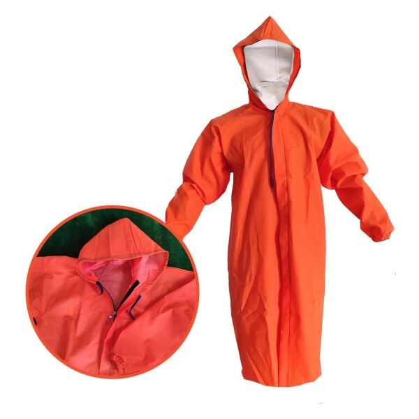 BALIKÇI PARDESÜ YAĞMURLUK FOSFORLU TURUNCU SU GEÇİRMEZ DİKİŞSİZ AVCI BALIKÇI YAĞMURLUĞU