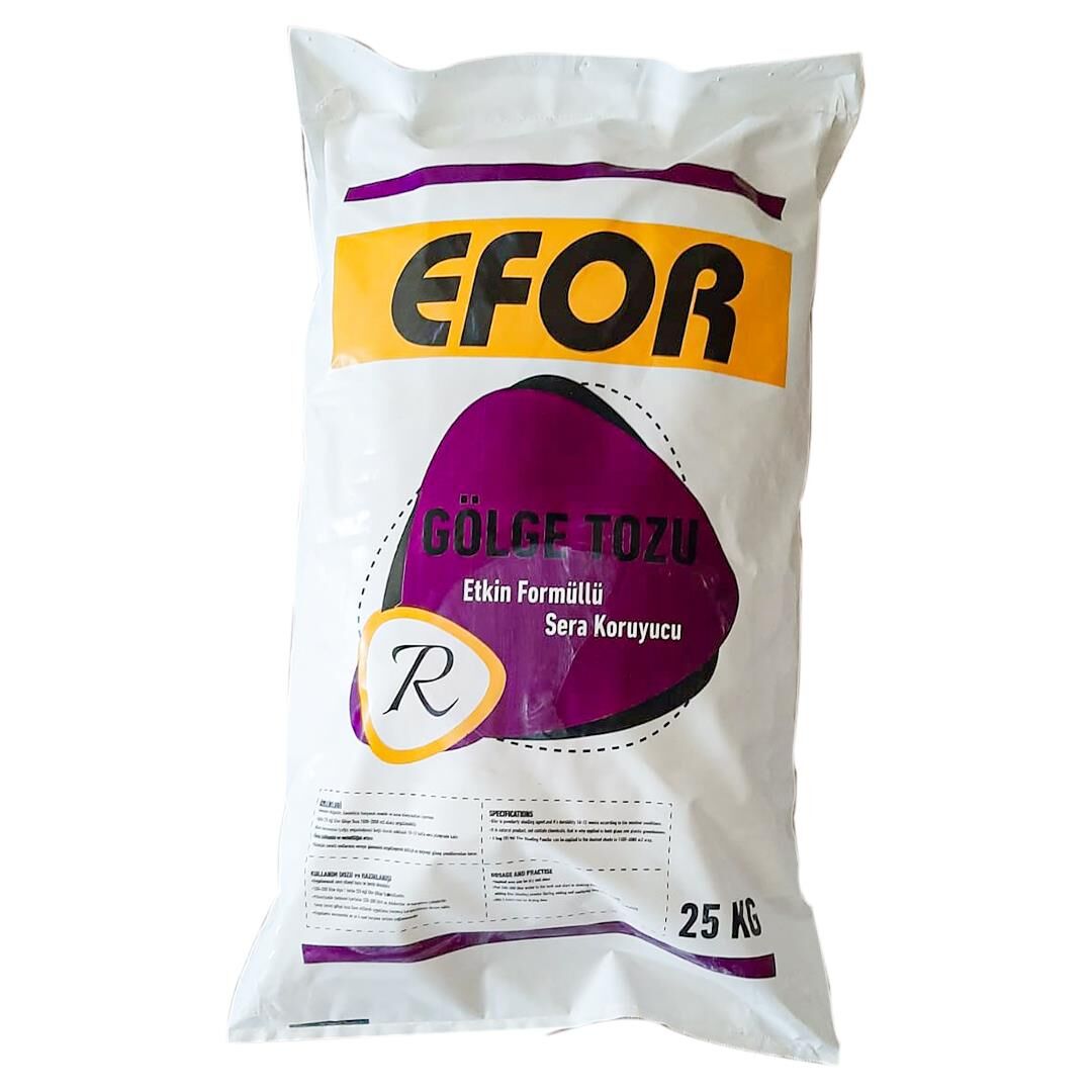 EFOR SERA GÖLGE TOZU DOĞAL GÖLGELEME TOZU 25 KG KİMYASAL VE BOYA YOKTUR