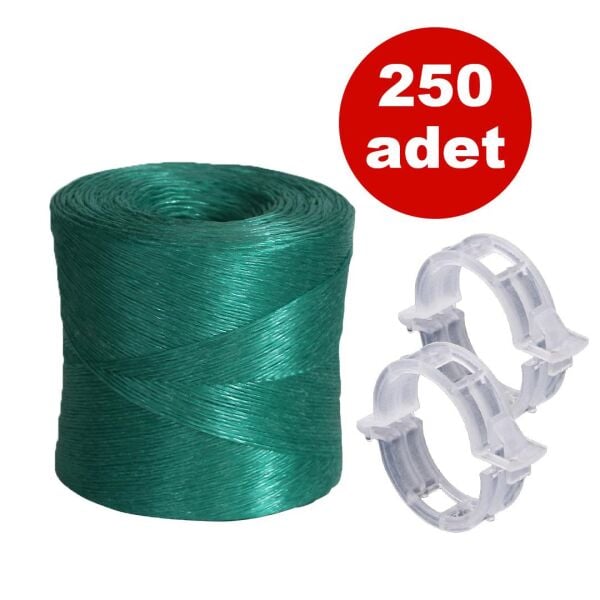 PİDOK SERA İPİ ORJİNAL BİTKİ KLİPSİ PAKETİ ŞEFFAF DOMATES KLİPSİ (TÜM BİTKİLER İLE UYUMLU KLİPS) 250 adet