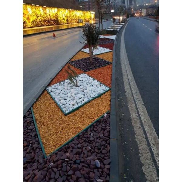 SERT PLASTİK ÇİM AYIRICI YEŞİL DÜZ PLASTİK ÇİMEN SINIRLAYICI BORDÜR TAŞ TOPRAK AYIRICI