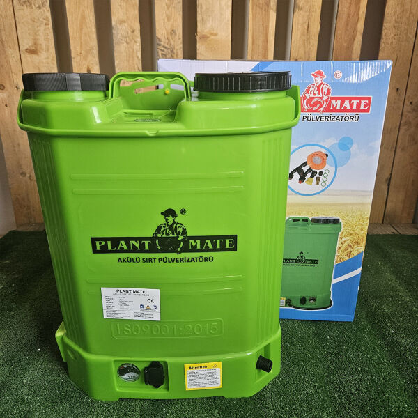 PLANT MATE 16 LİTRE ŞARJLI SIRT POMPASI KİMYASALA DAYANIKLI PRATİK AKÜLÜ PULVERİZATÖR SIRT POMPASI