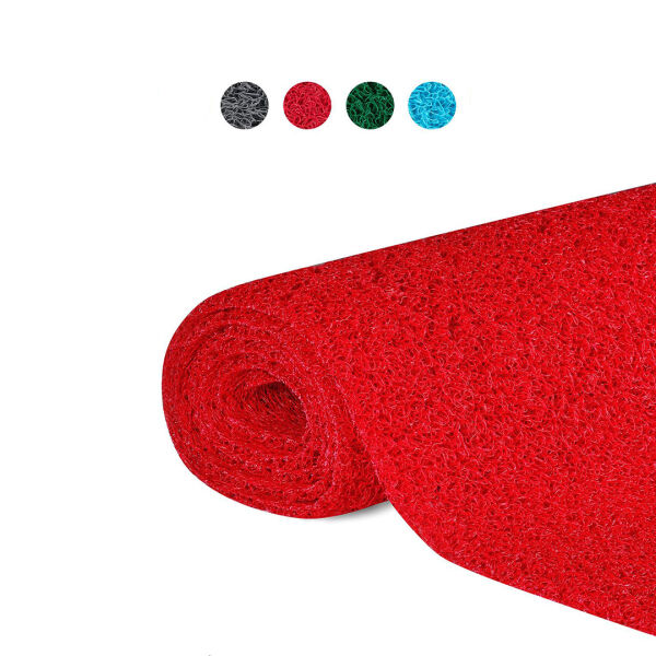 KARMAŞIK PASPAS 1x15 Metre KIRMIZI PVC KIVIRCIK HALI İÇ DIŞ MEKAN YOLLUK KAYDIRMAZ ISLAK ZEMİN PASPASI