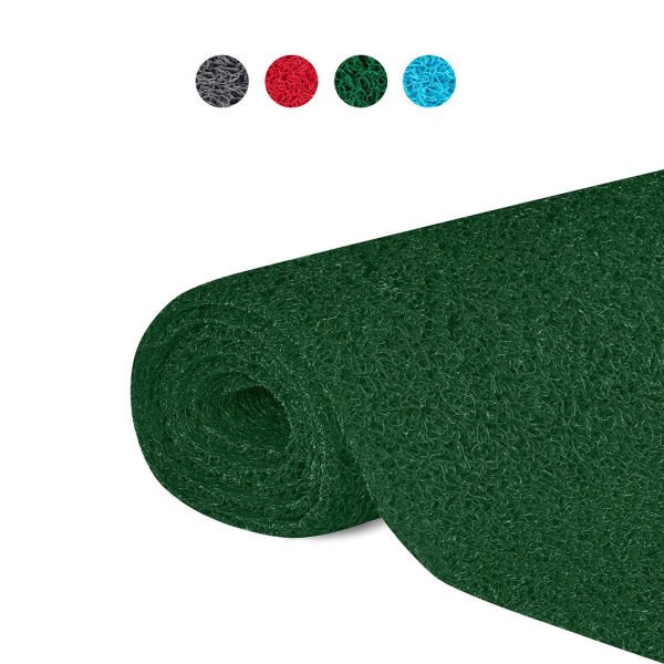 KARMAŞIK PASPAS 1x15 Metre YEŞİL PVC KIVIRCIK HALI İÇ DIŞ MEKAN YOLLUK KAYDIRMAZ ISLAK ZEMİN PASPASI