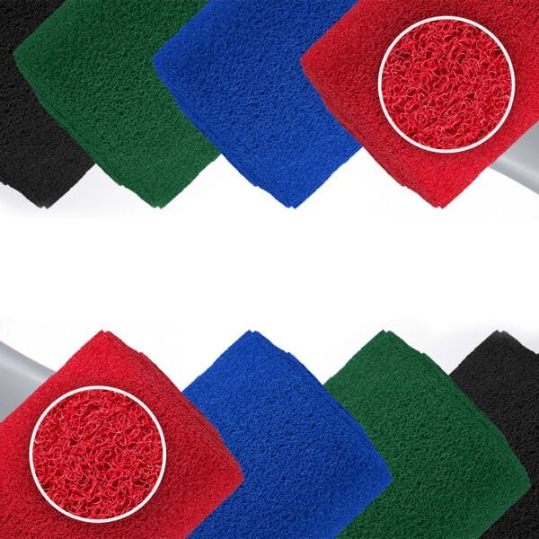 KARMAŞIK PASPAS 1x15 Metre YEŞİL PVC KIVIRCIK HALI İÇ DIŞ MEKAN YOLLUK KAYDIRMAZ ISLAK ZEMİN PASPASI