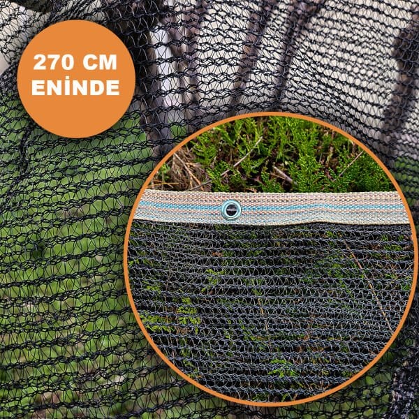 270 CM ENİNDE SİYAH KUŞ FİLESİ BALKON PERDESİ HAZIR KOPÇALI KEDİ KORUMA AĞI DOLU FİLESİ MİSİNA FİLE KUŞ ÖNLEME FİLESİ (UZUNLUK SEÇ)