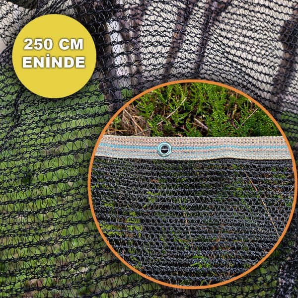 250 CM ENİNDE SİYAH KUŞ FİLESİ BALKON PERDESİ HAZIR KOPÇALI KEDİ KORUMA AĞI DOLU FİLESİ MİSİNA FİLE KUŞ ÖNLEME FİLESİ (UZUNLUK SEÇ)