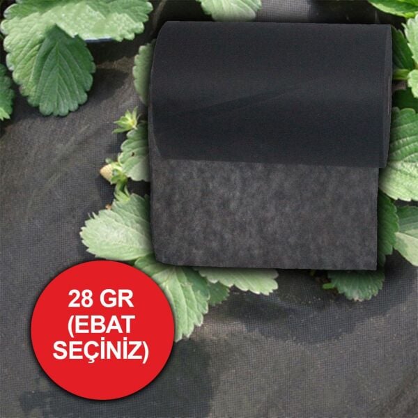 28 GRAM SİYAH TEKSTİL MULCH SİYAH AGRİL TARIMSAL OT ÖRTÜSÜ ISI DON PERDESİ