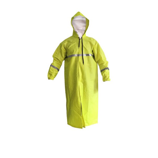 PARDESÜ YAĞMURLUK REFLEKTÖR ÇİZGİLİ FOSFORLU SARI NEON PARDESÜ YAĞMURLUK SU GEÇİRMEZ DİKİŞSİZ FERMUARLI YAĞMURLUK