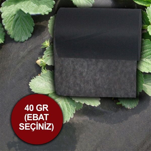 40 GRAM SİYAH TEKSTİL MULCH SİYAH AGRİL TARIMSAL OT ÖRTÜSÜ ISI DON PERDESİ