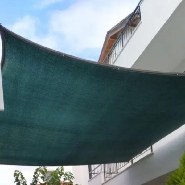 GÖLGELİK FİLE ÇİT FİLESİ %95 GÖLGE KORUMA YEŞİL 95'LİK BAHÇE ÇİTİ HALKALI KUŞAKLI