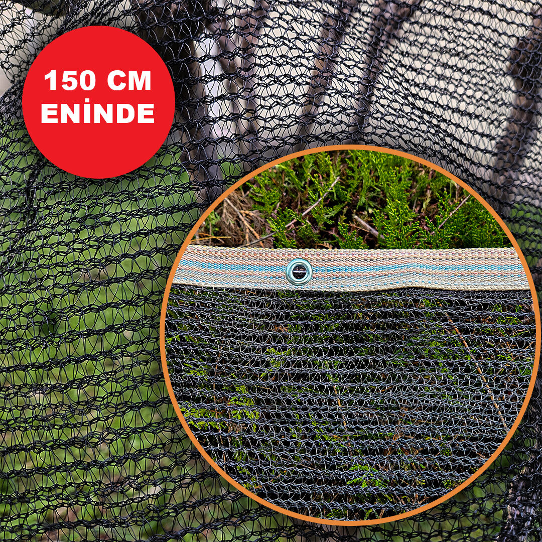150 CM ENİNDE SİYAH KUŞ FİLESİ BALKON PERDESİ HAZIR KOPÇALI KEDİ KORUMA AĞI DOLU FİLESİ MİSİNA FİLE KUŞ ÖNLEME FİLESİ (UZUNLUK SEÇ)
