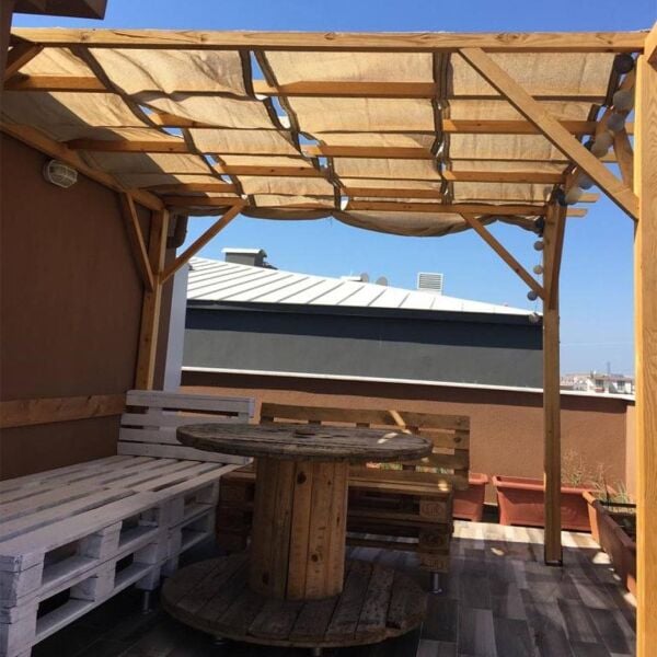 %95 KREM GÖLGELİK FİLE ÇİT FİLESİ  95'LİK BAHÇE ÇİT ÖRTÜSÜ JÜT GÖLGELİK KORUMA TÜLÜ