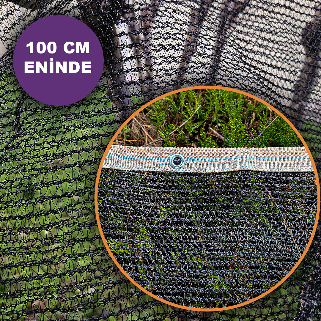 100 CM ENİNDE SİYAH KUŞ FİLESİ BALKON PERDESİ HAZIR KOPÇALI KEDİ KORUMA AĞI DOLU FİLESİ MİSİNA FİLE KUŞ ÖNLEME FİLESİ (UZUNLUK SEÇ)