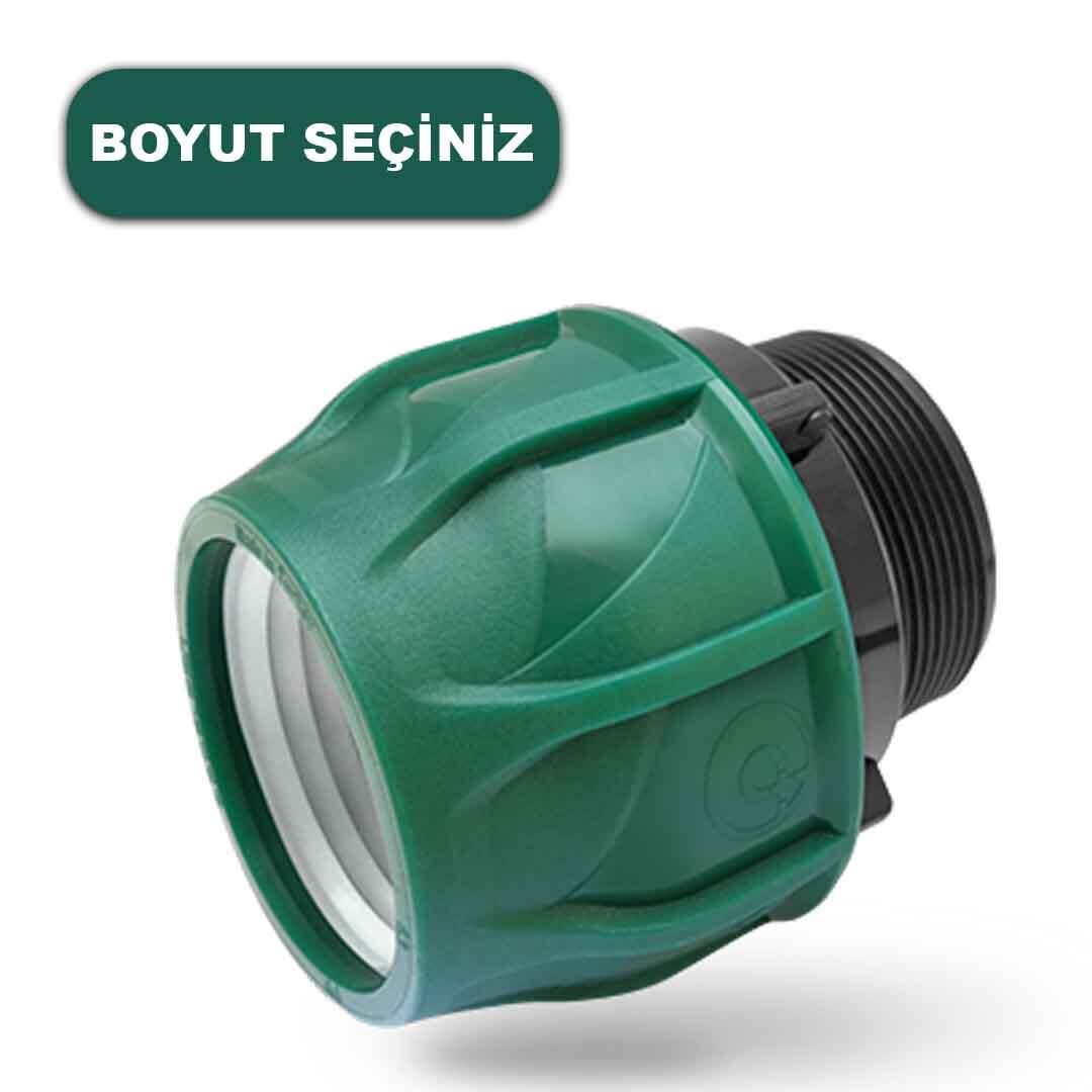 POELSAN KABLİN ERKEK ADAPTÖR (BOYUT SEÇİNİZ) KANGAL BORU EKLEME TE SULAMA BORUSU KAPLİN TE