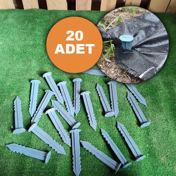 20 ADET SERA TABAN ÖRTÜSÜ ÇİVİSİ 14 CM TIRNAKLI SERA TABAN ÖRTÜSÜ KAZIĞI SERT PLASTİK SABİTLEME ÇUBUĞU ZEMİN ÇİVİSİ