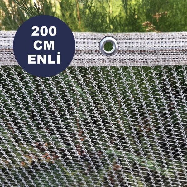200 cm KUŞ FİLESİ BALKON FİLESİ DOLU FİLESİ MİSİNA FİLE KUŞ ÖNLEME FİLESİ BALKON KORUMA AĞI HAZIR KOPÇALI (UZUNLUK SEÇİN)