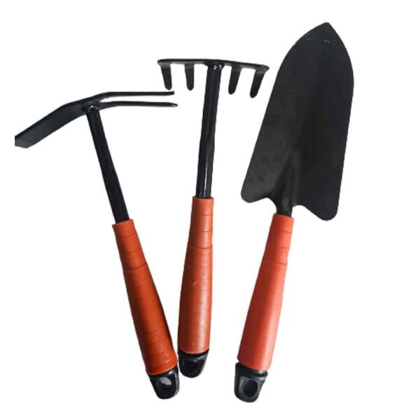 BAHÇE SETİ 3 LÜ KAZMA KÜREK TIRMIK SETİ BAHÇE EL KÜREĞİ HOBİ KÜREK SETİ