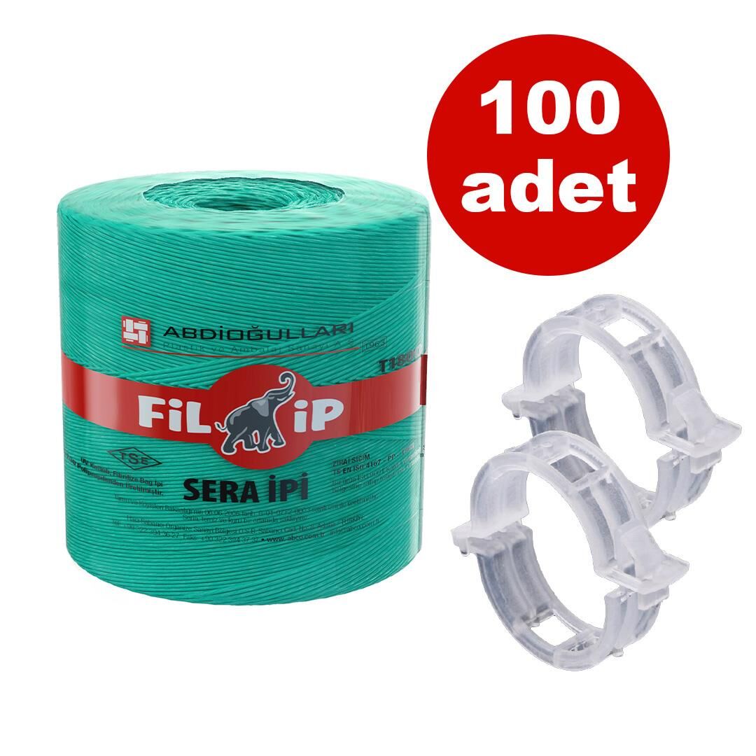 FİLİP SERA İPİ ORJİNAL BİTKİ KLİPSİ PAKETİ ŞEFFAF DOMATES KLİPSİ (TÜM BİTKİLER İLE UYUMLU KLİPS) 100 ADET