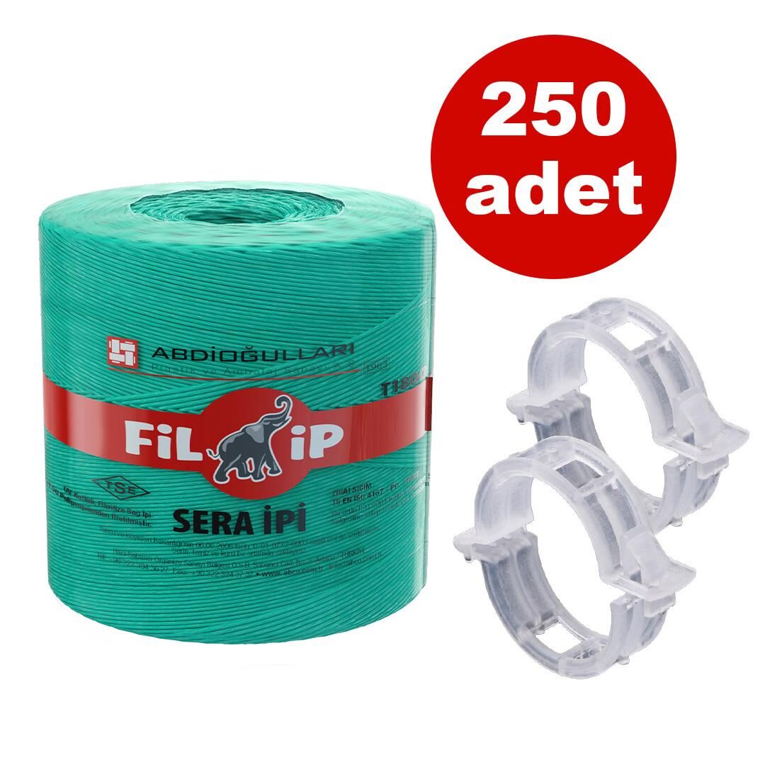 FİLİP SERA İPİ ORJİNAL BİTKİ KLİPSİ PAKETİ ŞEFFAF DOMATES KLİPSİ (TÜM BİTKİLER İLE UYUMLU KLİPS) 250 ADET
