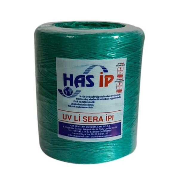 HAS SERA İPİ UV KATKILI 1800 METRE YEŞİL TARIM İPİ KLİPS İPİ FİBRİLİZE SERA İP