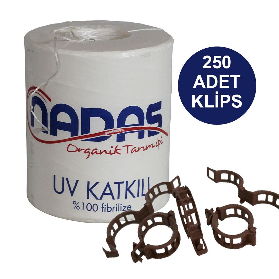 ORGANİK TARIM İPİ VE BİTKİ KLİPSİ TOPRAKSIZ TARIM İPİ 250 ADET HER BİTKİYLE UYUMLU BİTKİ KLİPSİ FİDE FİDAN BAĞLAMA İPİ